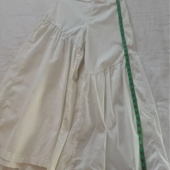 Anthropologie Corfu Ivory Wide Leg Pants, White Size 4 - Picture 7 of 9